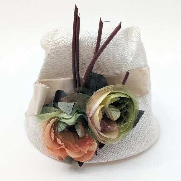 Vintage | Accessories | Vintage Woven Hat With Ribbon 